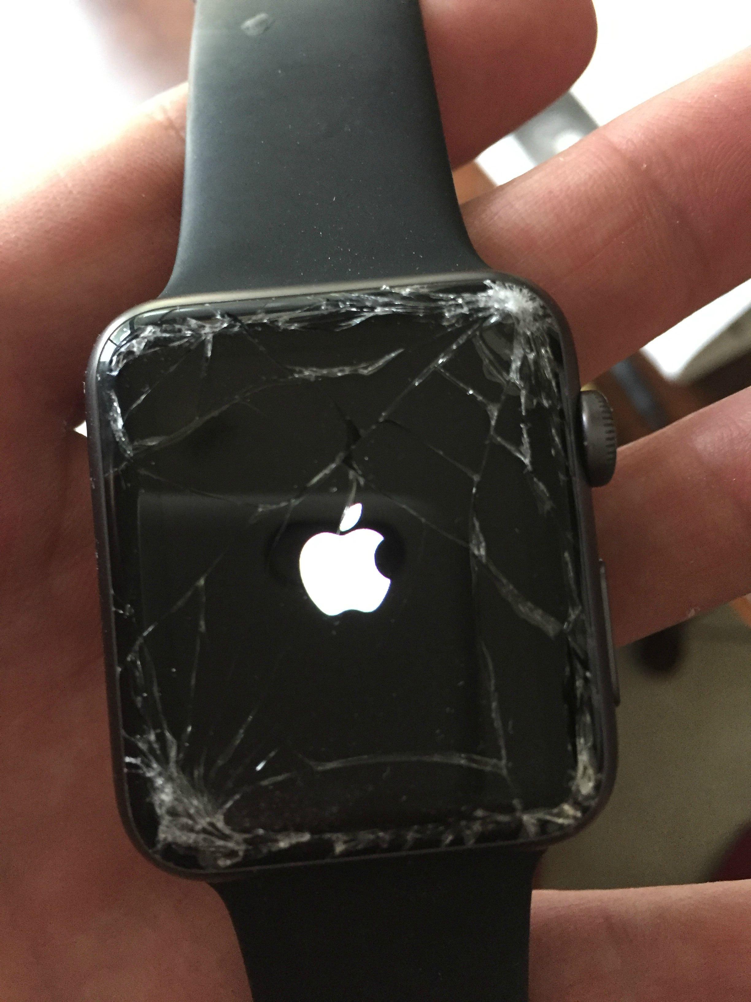 Broken Cracked Apple Watch