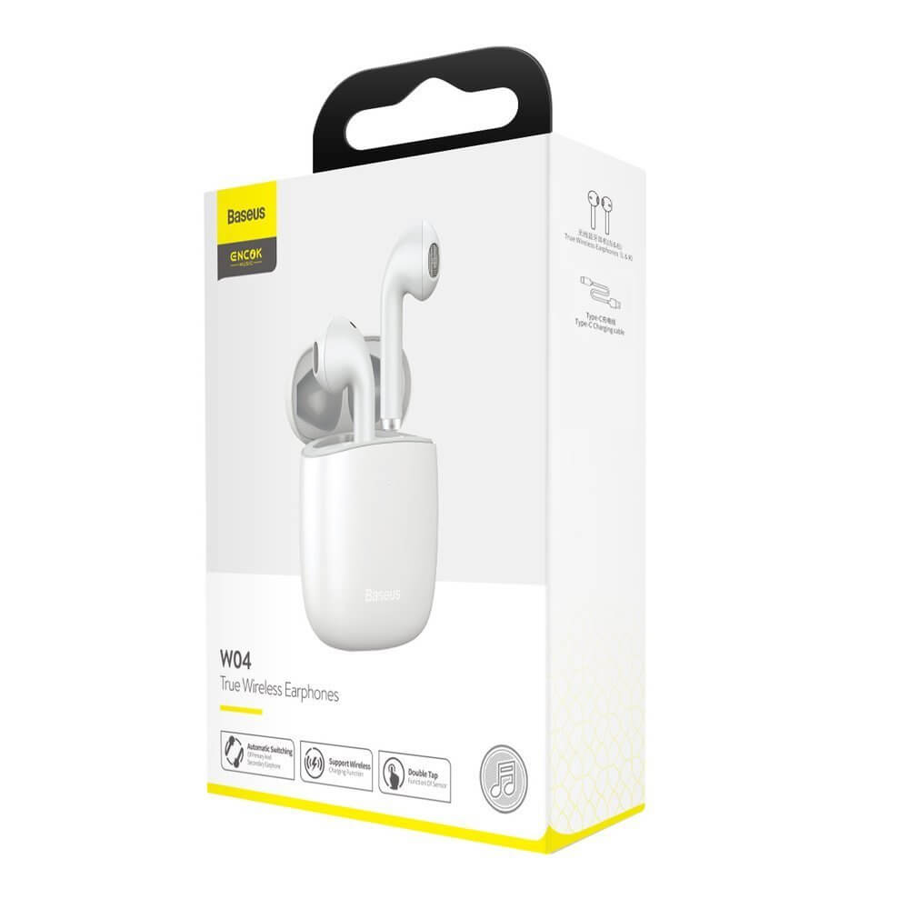 Product Highlight: Baseus TWE W04 Wireless Earphones W/ Charger – White