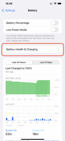 How to check iPhone battery health