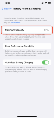 How to check iPhone battery health