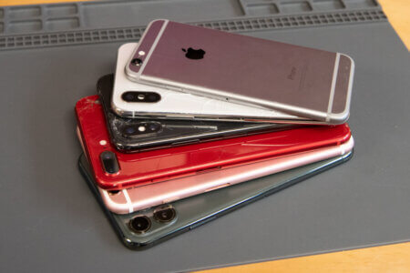 Stacked iPhones Side View